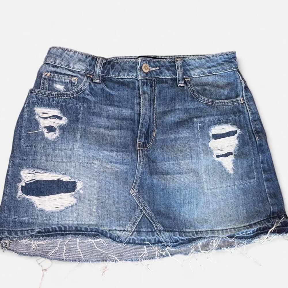 Hollister-co Women's Blue and Navy Skirt